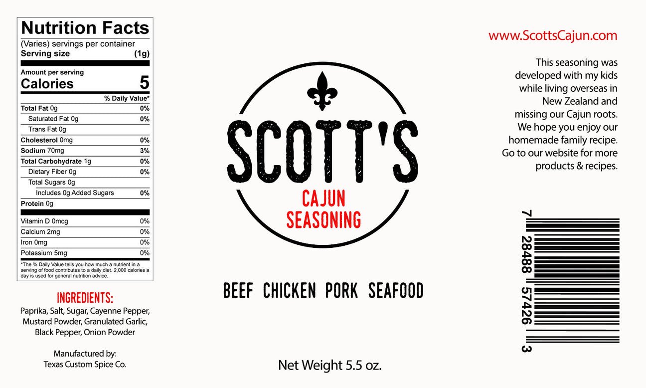 Scott's Cajun Seasoning Scott's Cajun Market